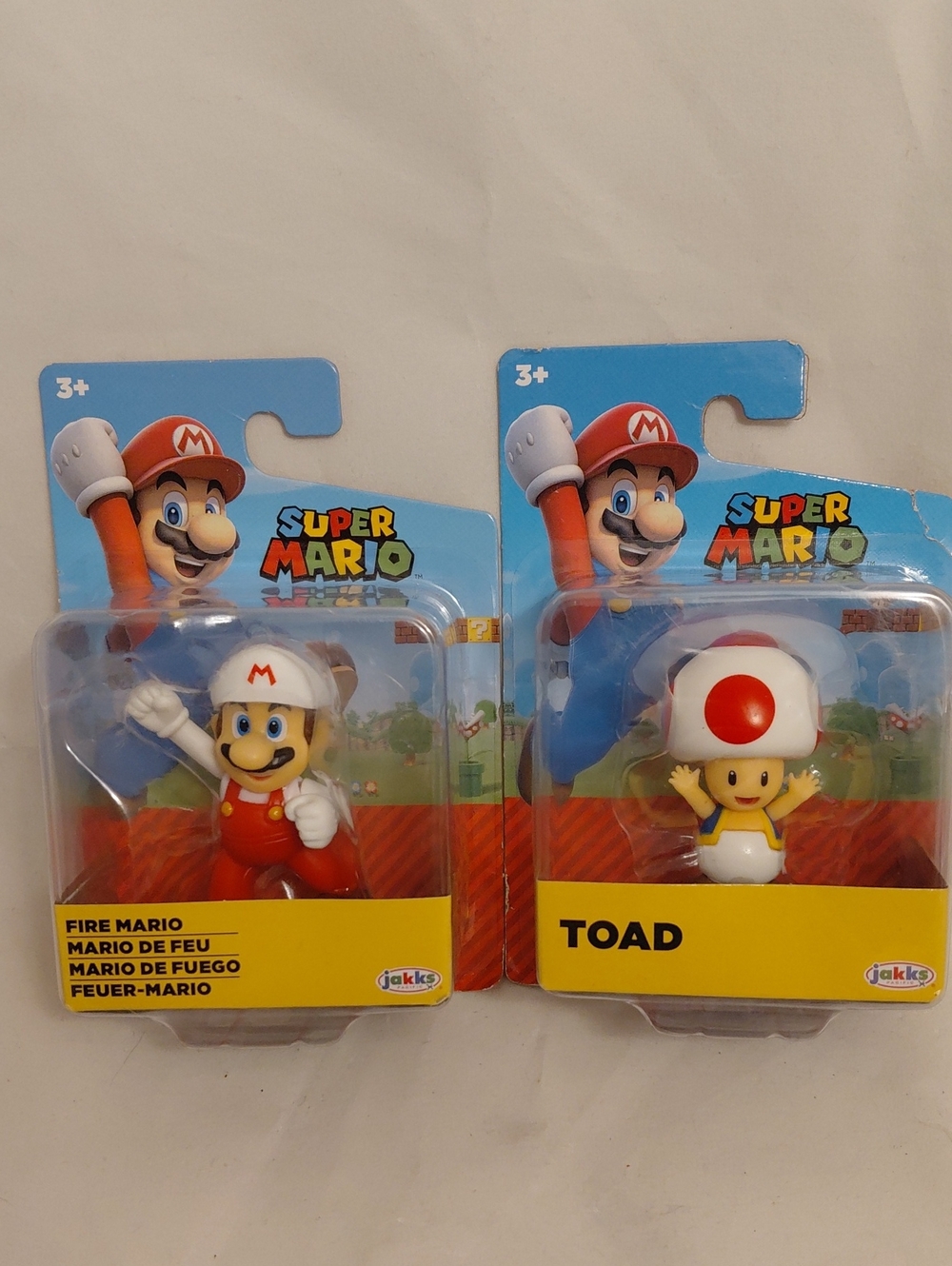 Super Mario Fire Mario And Toad Figures Brand New Never Open
